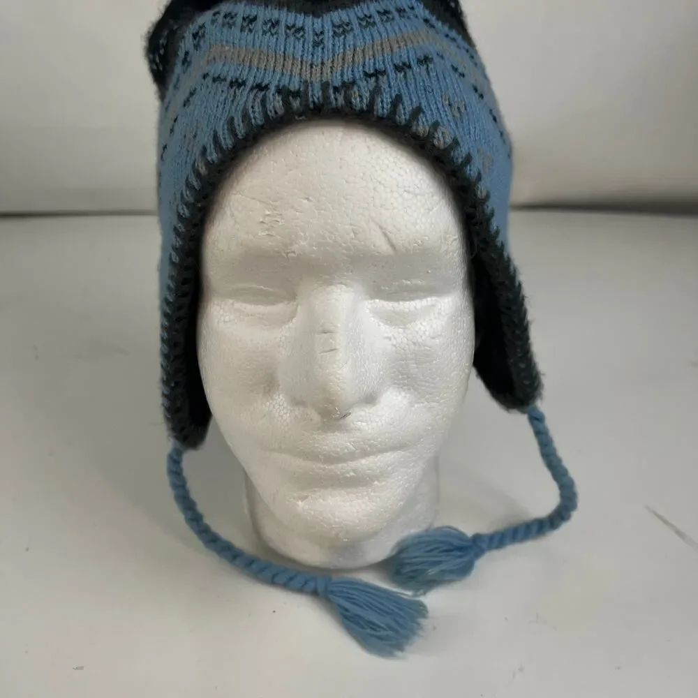 UNC North‎ Carolina Tarheels Winter Aviator Style Hat Cap Blue  Pom OS - Picture 4 of 16